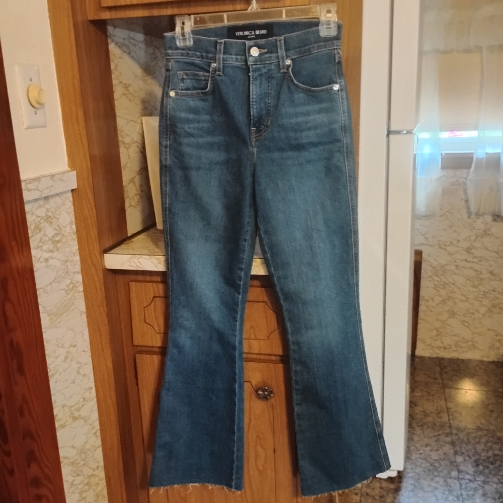 🆕 Veronica Beard Carson Ankle High Rise Flare Jeans, Size 25, NWT - Picture 11 of 16